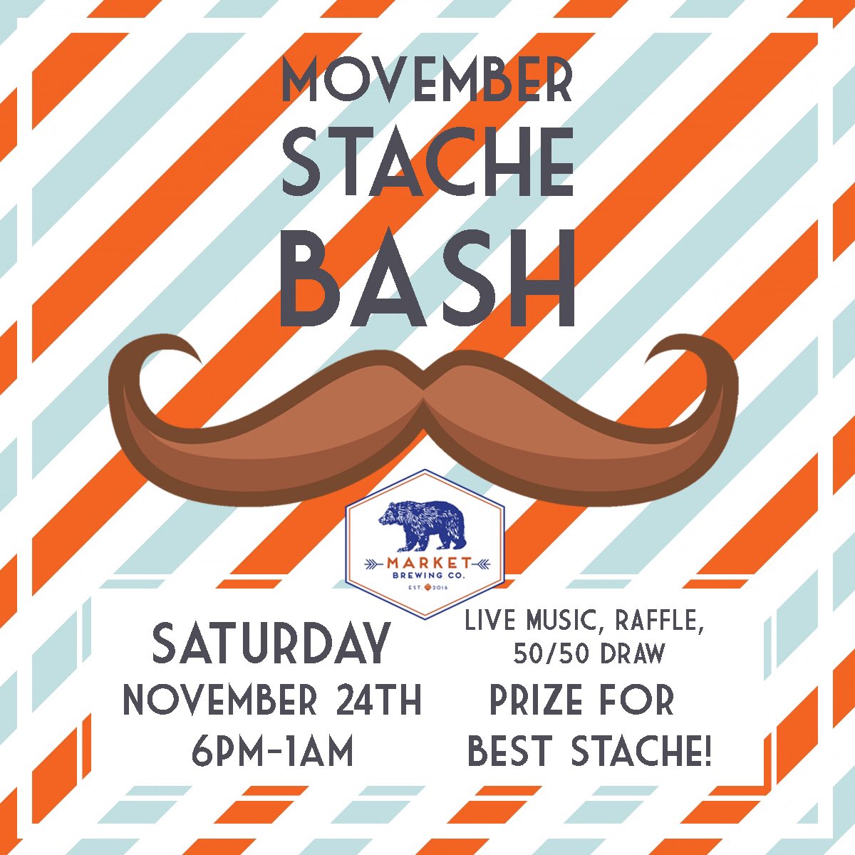 MarkBlommers's tweet image. TONIGHTS THE NIGHT!

Come raise some 💰 for @MovemberCA at @MarketBrewing tonight starting at 6:00!

LIVE MUSIC, 50/50 DRAW, RAFFLE PRIZES! #movember #stachebash #Newmarket #localevents #blackfriday