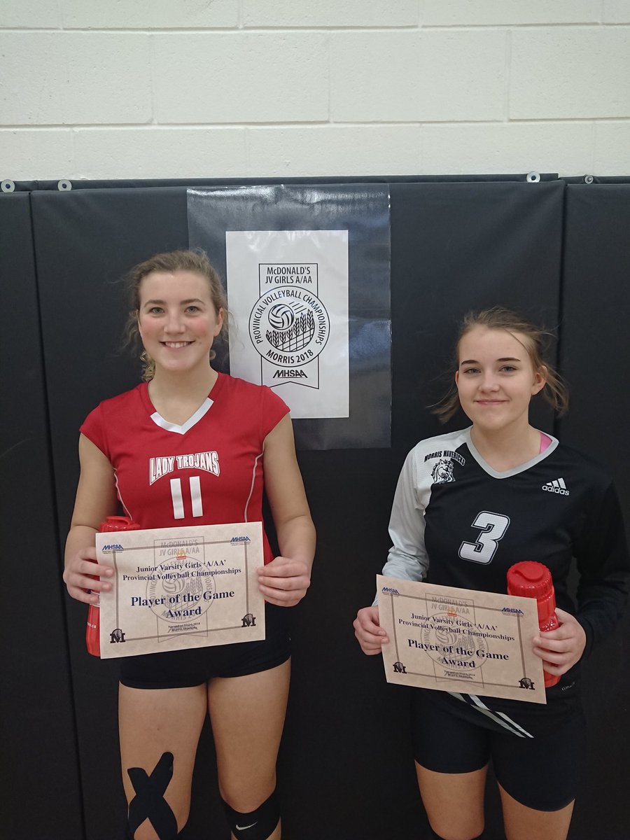 AaVball's tweet photo. Congrats to the players of the game, Amy Neustater from Morris and April Dahlman from Major Pratt. https://t.co/8HLHnoVhlN