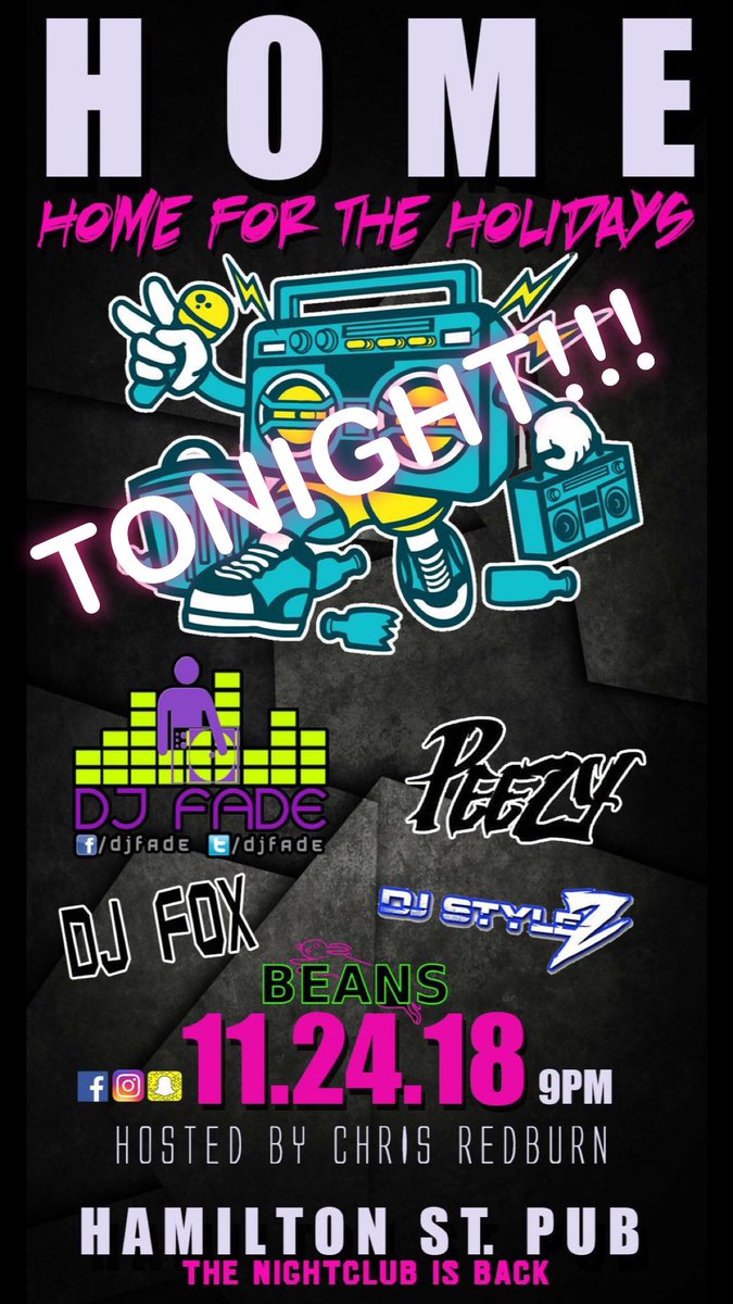 djfade's tweet photo. #HomeForTheHolidays #TONIGHT at The @hamiltonstpubMI #Saginaw! Fade, @Peezyoffical , #djstylez &amp; #djfox in the mix! Hosted by @RedburnMusic ! Party starts at 9! COME RAGE!!! #saturdaynight #thepub #party #edm #techno #dubstep #electro #dj #pioneerdj https://t.co/btNKJv13fG