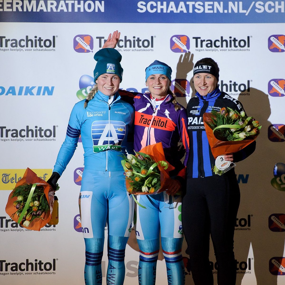 Mooie teamprestatie met als resultaat een  podiumplek voor Imke , Jade 15e, Ineke 17e en Demi 42e! #trachitoltrophy #vierdaagse #dag3 #schaatskoorts #marathonschaatsen #meermarathon #teampaletnl