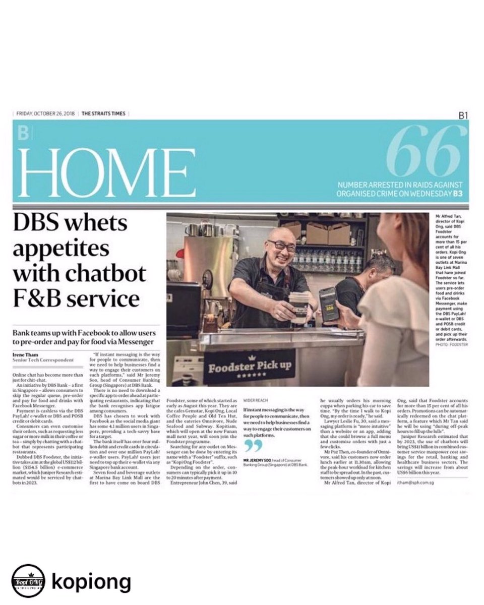 rinaloveslife's tweet photo. Empowered by FoodZaps expertly and easily! Facebook Chatbot orders into your Point of Sales! #foodzaps #dbs #kopiong https://t.co/Mczkm2S1T6