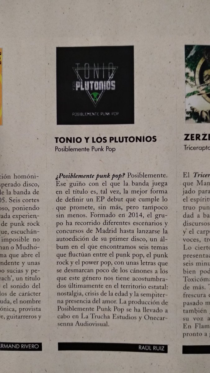 Salimos con nuestro EP #PosiblementePunkPop en el número 35 de <a href="/rockestatal/">Revista Rock Estatal</a> !! Lee la reseña!!!
