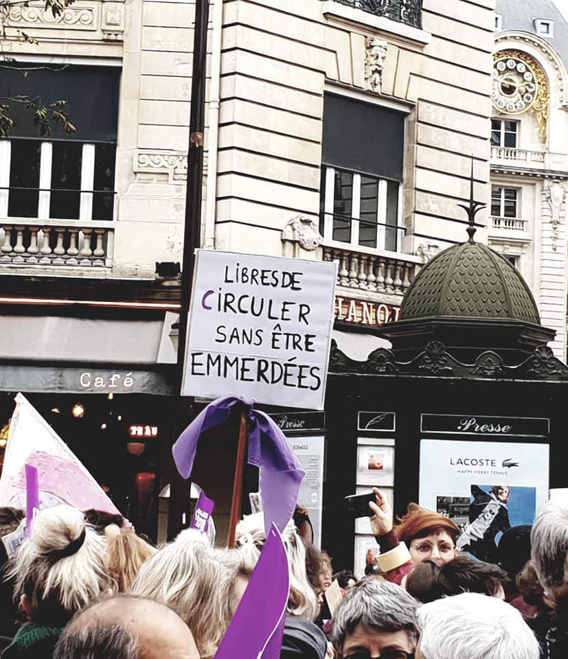AFFJwomen's tweet photo. Actions on the field with the AFFJ…like today where we attended the walk against sexist and sexual violences in Paris. https://t.co/qQoJJe8jz8
