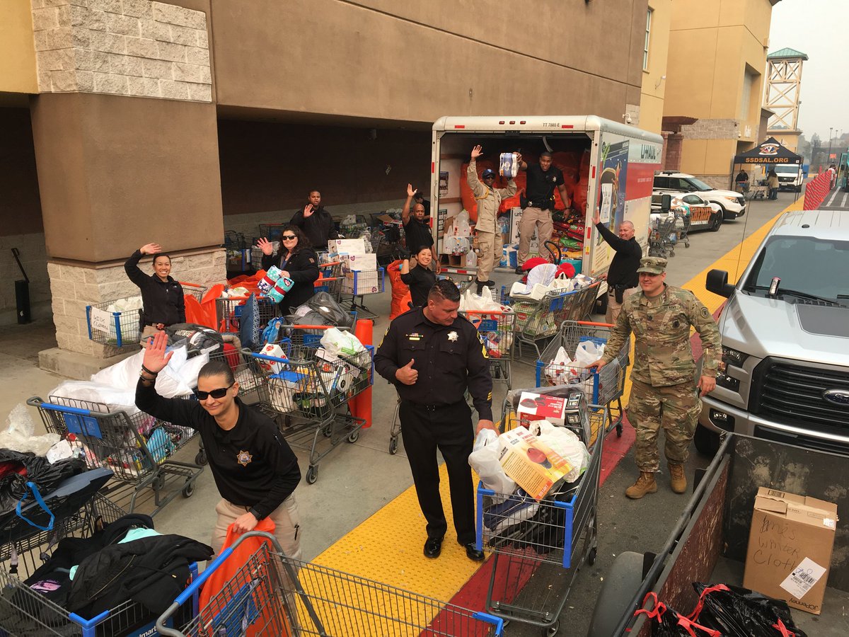 sacsheriff's tweet image. Thank you, Sacramento community members, for stopping by our fire drive &amp;amp; donating many needed items for the people affected by the Camp Fire. As a result of your amazing generosity, our department was able to deliver large trucks full of new supplies to Paradise area locations.