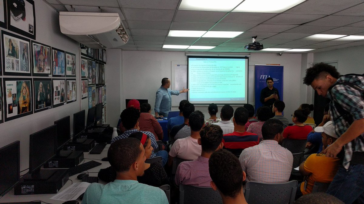hectorvent's tweet photo. #itlatechday presentando #PostgreSQL por Edwin Quijada.
@eudriscabrera @fred_pena @JavaDominicano https://t.co/WeTlFTR1ex