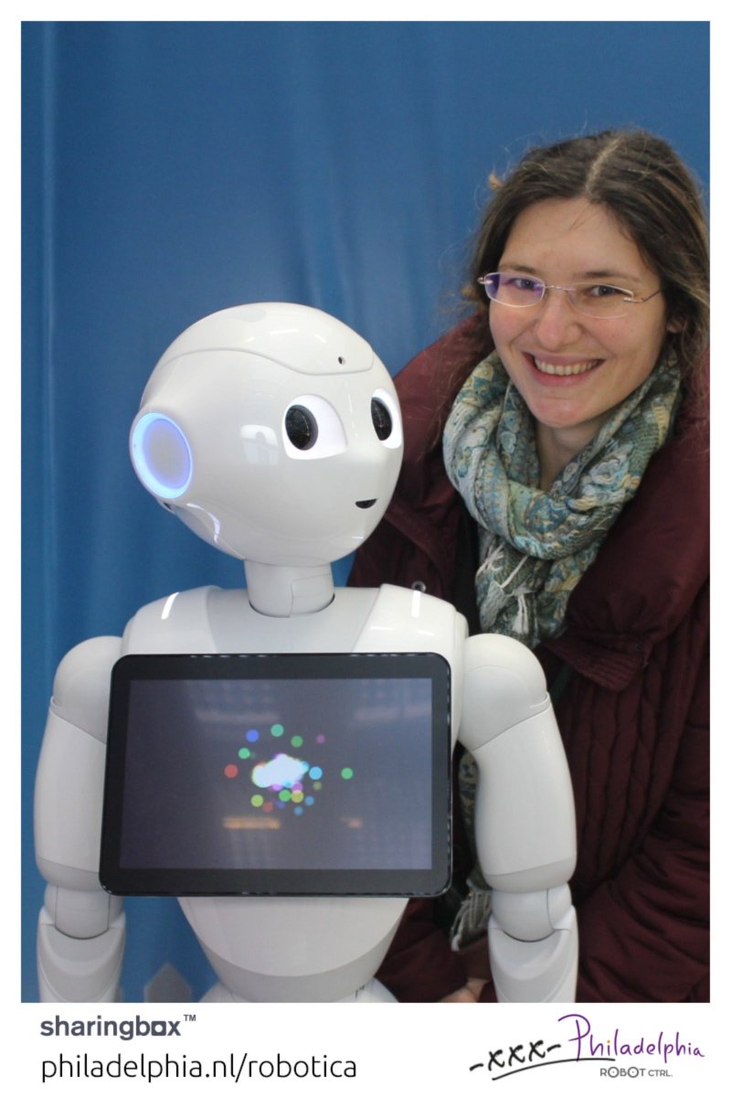 TanjaAhlin's tweet image. Also, took a photo with Phi, the #carerobot. Apparently, they make great conversation partners? Well, this one certainly knows how to pose :) #Brightday2018 #pictureperfect #AI #robots #robotics #care #zorgrobot #affect #affectintheory #affectinpractice