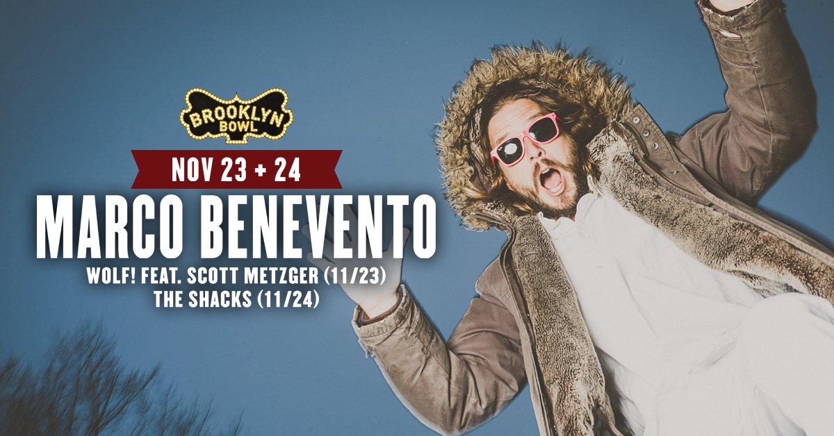 brooklynbowl's tweet photo. Missed the show last night? @MarcoBenevento rocks again #TONIGHT w/ #TheShacks! Limited tickets remain-->> https://t.co/th7lIUnNPA https://t.co/cKn84lLGSb