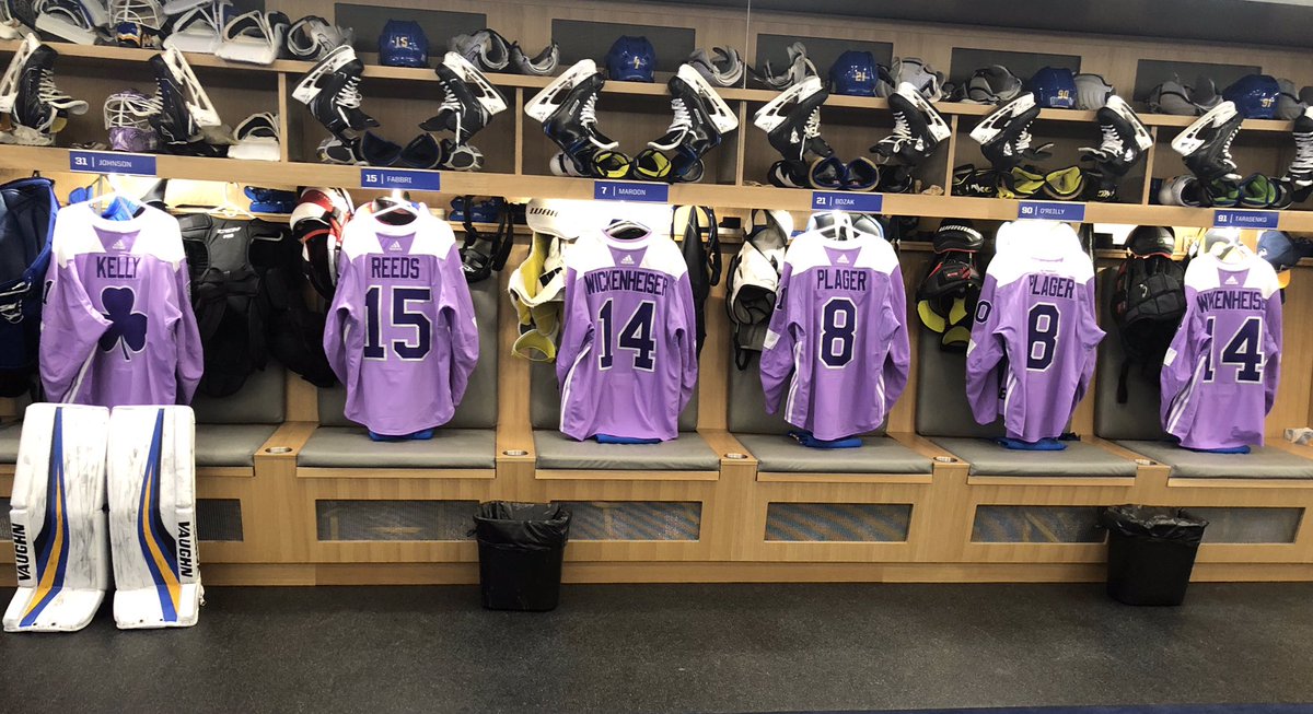 St. Louis Blues - We're wearing #HockeyFightsCancer warm-up