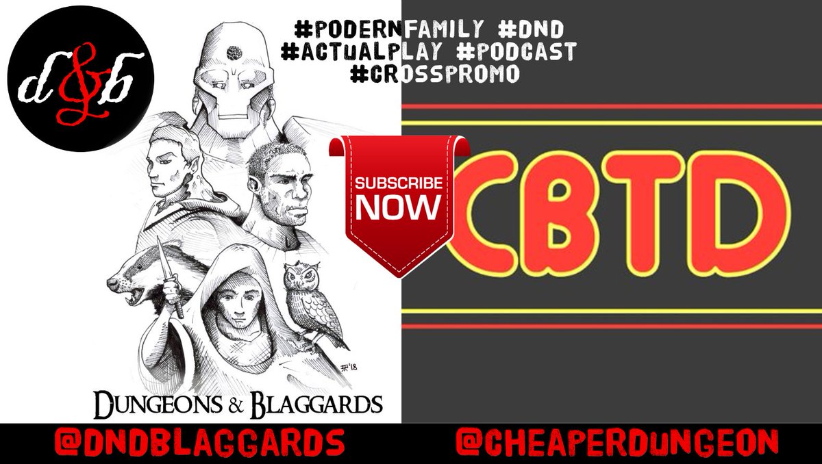 DNDBlaggards's tweet image. Friends &amp;amp; Adventurers! Listen for @CheaperDungeon in our EPISODE 2: A SHARPER STICK.  Cheaper By the Dungeon is an absolute MUST in your #actualplay #dnd #podcast roster. I'm a Zippy fan myself, but the whole crew is fantastic. 
dungeonsblaggards.podiant.co
#crosspromo  #podernfamily