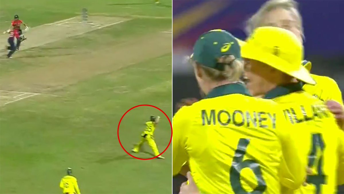 7Sport's tweet photo. Aussie's potentially game-changing run out leaves cricket world in awe. #WT20 #AUSvENG
WATCH: https://t.co/WiLTr2SdIb https://t.co/5Y0OGk4Lz4