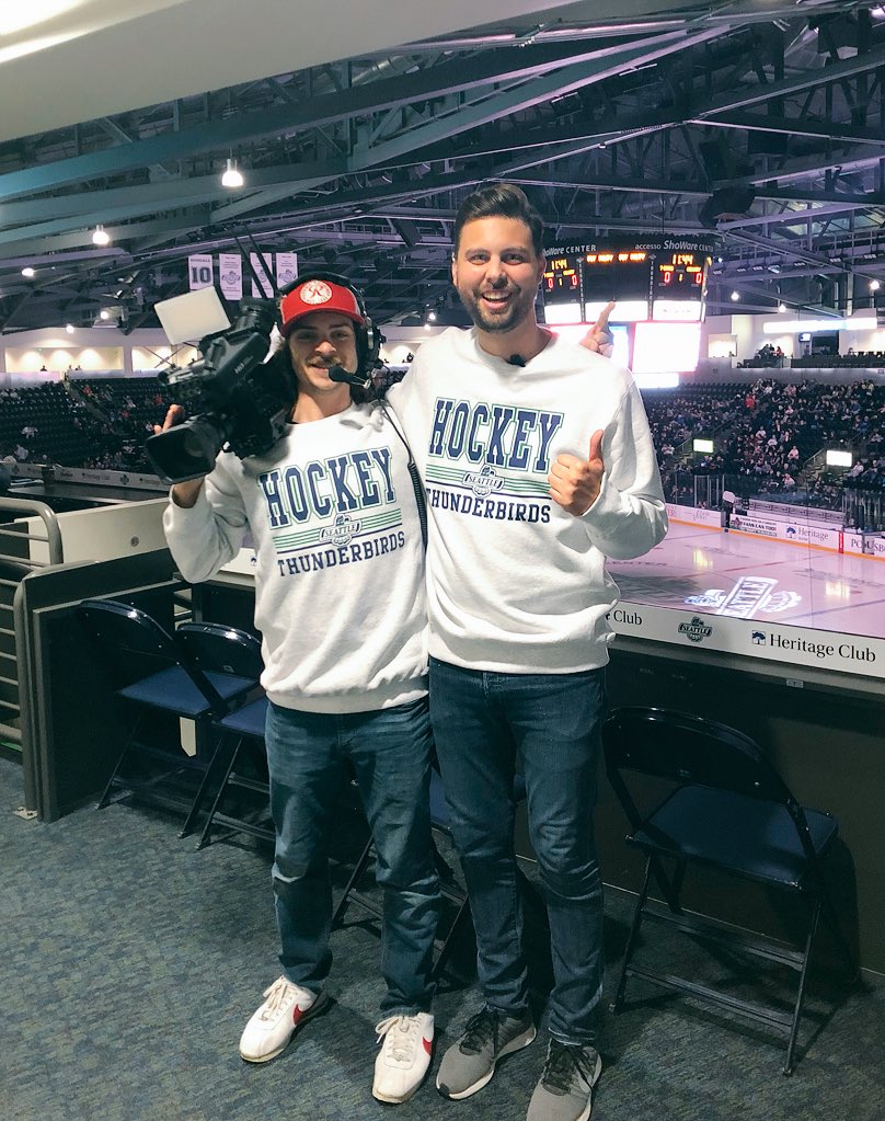 thetylerthomas_'s tweet photo. Twinning with Casey last night 👍🏻👍🏻

Super thankful for the incredible job he does! Takes our entire @SeattleTbirds game night presentation to the next level. https://t.co/x2izL7p3eZ