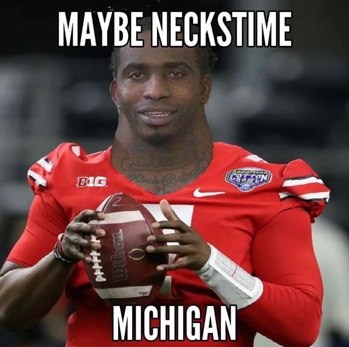 j____dX's tweet photo. How bout that ❌ichigan molly whoppin’⁉️ #GoBucks #OSUvsUM #MICHvsOSU #BuckeyeNation #BuckeyeFootball #neckguy #neck https://t.co/1qBXvjPMXG