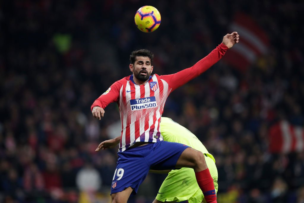 Diego Costa, ante el Barcelona.