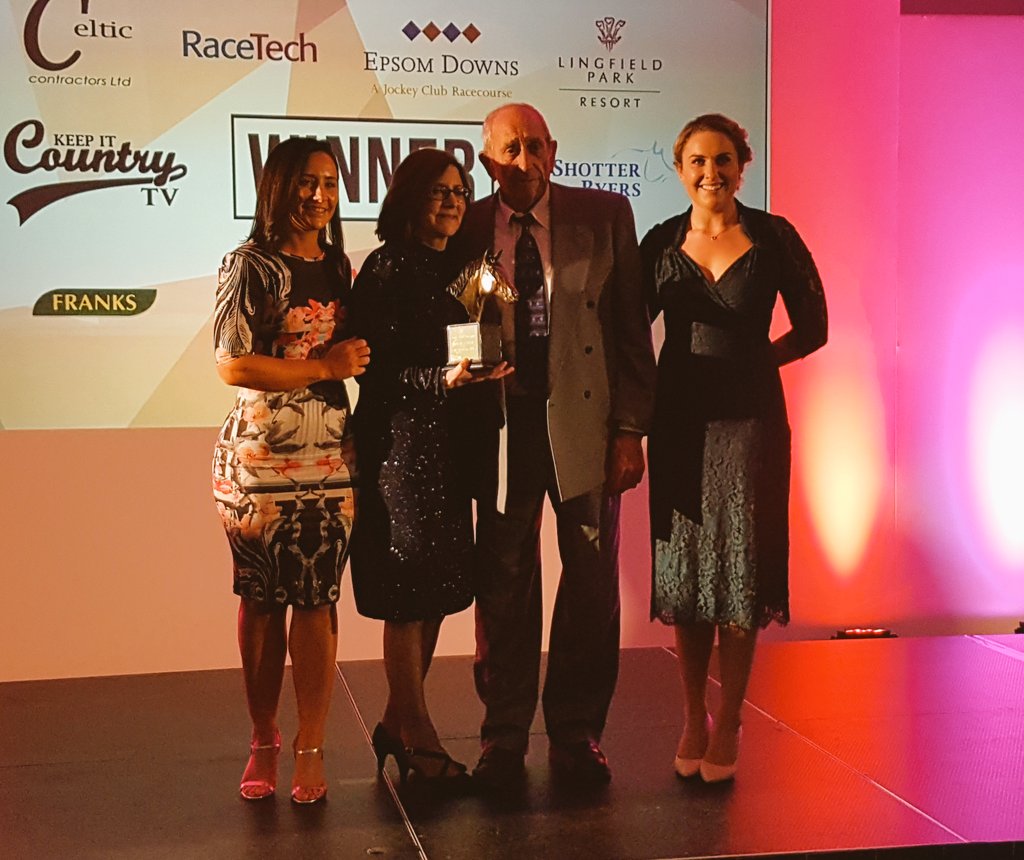 Racingwelfare's tweet photo. #EpsomOandTAwards This year's @Racingwelfare Lifetime in Racing Award goes to Edwin 'Satch' Overington. Satch, we salute you. #livinglegend #lifetimeinracing #epsom @EpsomRacecourse @clarebalding @RishiPersad1 https://t.co/CaKJFqxJQe