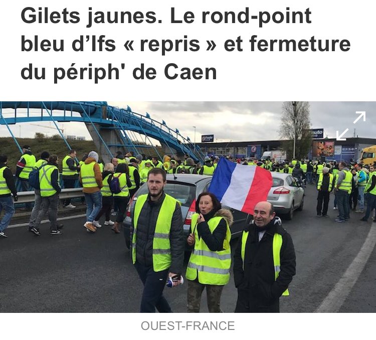 GiletsJaunesGo's tweet photo. 🔴 Les Normands Conquérants ! 
Les #GiletsJaunes reprennent le périphérique de #Caen. 
NON ce n’est pas fini !!! 👏🏻👏🏻
#GiletJaune #24Novembre #Normandie https://t.co/YsVfFQC0WQ
