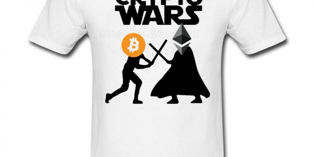 GoBitshops's tweet photo. #Coinbase #LandBitcoin Crypto Wars Funny Printed T-Shirt https://t.co/FjBaT6Qyj4