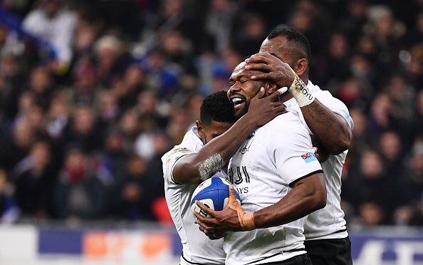 WorldRugby's tweet photo. FT: @fijirugby get historic 21 - 14 win over France #FIJvFRA https://t.co/SHxLMjtagM