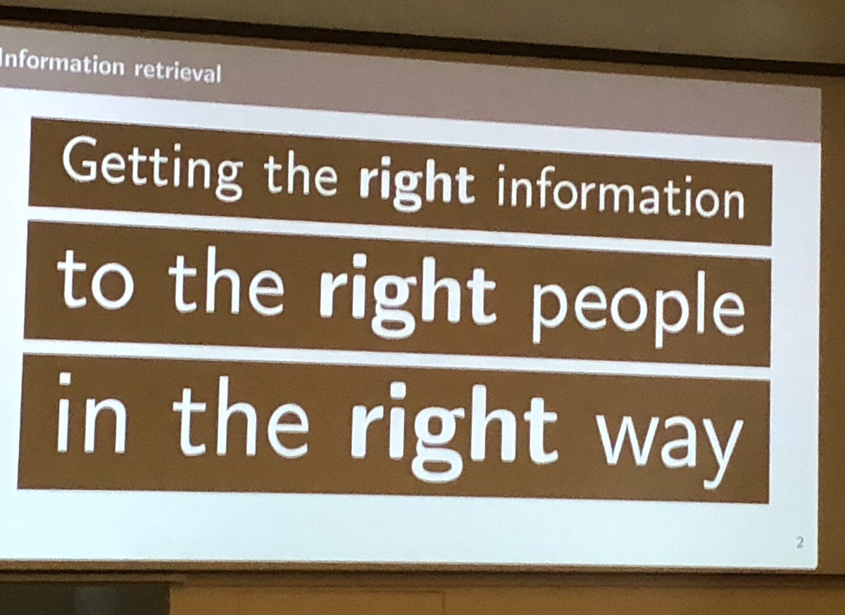 idakwaneducator's tweet photo. Right right right on Information Retrieval #MaartendeRijke #StrixAward2018 @UKeiG https://t.co/Uv3D2R6RYT