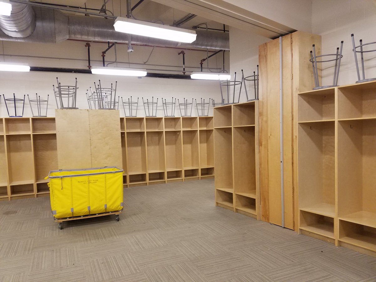 After a hard fought rivalry game in the cold &amp; rain, this may be one of the more impressive locker room cleanups ever. Thank you, <a href="/PackFootball/">NC State Football</a>! Good luck in your bowl game!