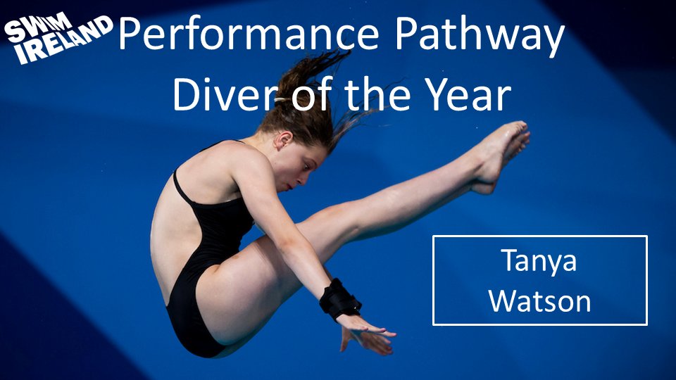 swimireland's tweet photo. Having made her senior international debut at just 16 at the European Championships &amp; placing 7th, competing in the European Junior Championships, World Junior Championships &amp; World Youth Olympics, our Performance Pathway Diver of the Year Award goes to Tanya Watson! #SIAwards https://t.co/Nzbu3RaERZ