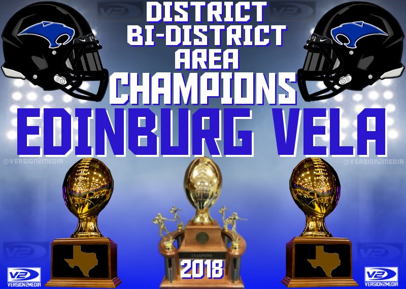 version2media's tweet photo. Congrats Edinburg Vela Sabercats, Area Champions #OnToThe3rdRound #AnotherTrophy #RGVFOOTBALL https://t.co/IPDcrrIj9s