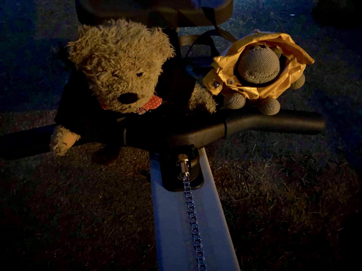 LifeboatBear's tweet photo. We had a go at the rowing challenge today. I think they put up the resistance to stop us winning, but to be fair, rowing isn’t really our thing. We’re much more interested in tea &amp; hobnobs and having the odd cuddle with the BrOARdlings. https://t.co/wkrdfRlslx