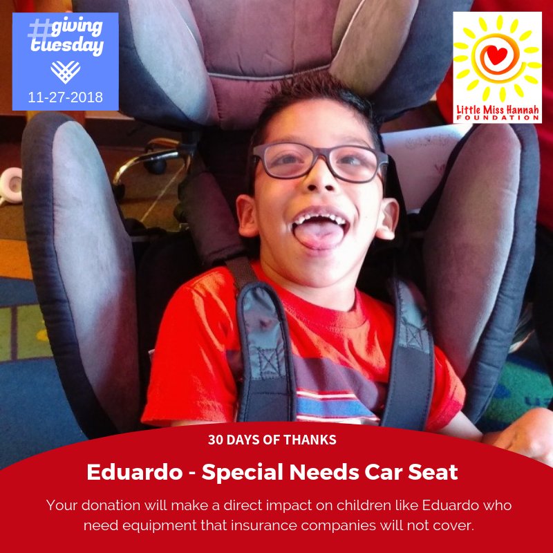 #GivingTuesday 2018 is November 27th, but our #30DaysOfThanks starts today!
Help make an impact on the quality of life for children like Eduardo diagnosed with #rarediseases and medically complex conditions in Las Vegas and Southern Nevada.  givingtuesday.mightycause.com/organization/L…