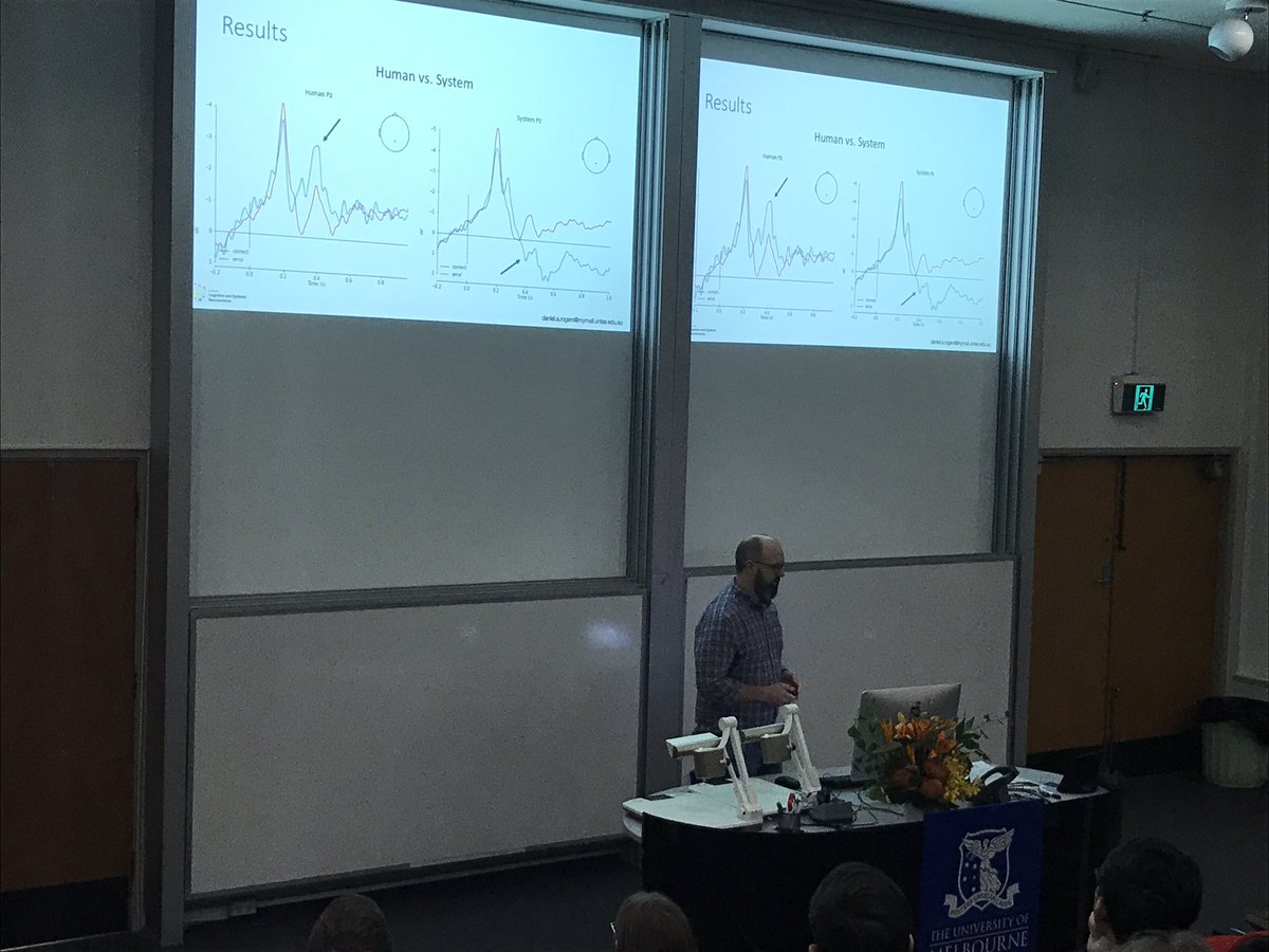 Ina Bornkessel-Schl. (@ibsneuro) on Twitter photo Electrophysiological differences in performance monitoring of humans versus autonomous systems. Well done to Daniel Rogers for his first presentation of his PhD data! #acns2018 <a href="/ccsn_unisa/">Centre Cog Sys Neuro</a> <a href="/unisaresearch/">UniSA Research</a> Electrophysiological differences in performance monitoring of humans versus autonomous systems. Well done to Daniel Rogers for his first presentation of his PhD data! #acns2018 <a href="/ccsn_unisa/">Centre Cog Sys Neuro</a> <a href="/unisaresearch/">UniSA Research</a>