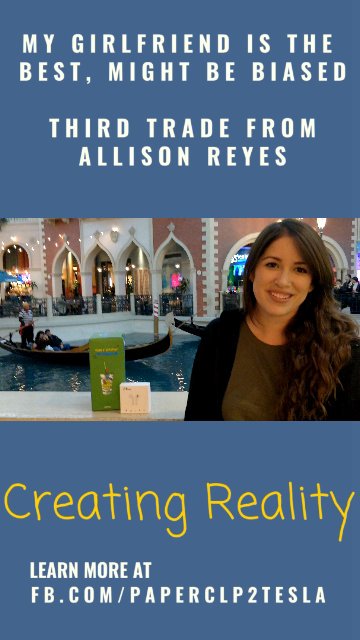 TheRoryRoss's tweet photo. My lovely girlfriend, Allison Reyes, has graciously traded her brand new "airpods" like headphones for the campaign! #CreatingReality #CharityWater #paperclip2tesla https://t.co/t4q1dU2VEn