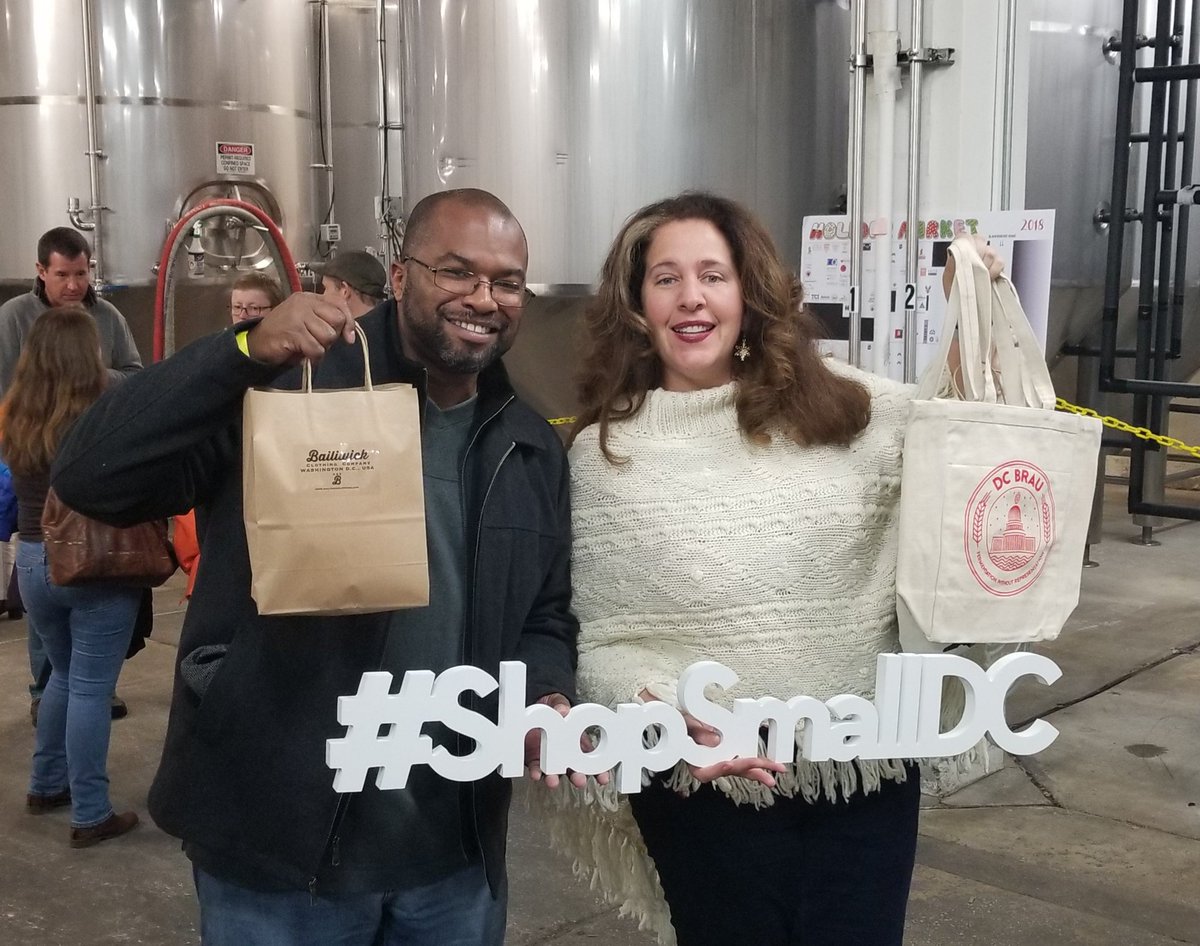 Directors <a href="/HaroldPettigrew/">Harold Pettigrew</a> of <a href="/Wacif/">Wacif</a> + <a href="/WhitfieldKristi/">Kristi Whitfield</a> of <a href="/SmallBizDC/">DSLBD</a> hanging with us <a href="/dcbrau/">DC Brau Brewing</a> #SmallBusinessSaturday Market!

#ShopSmall #ShopSmallDC #MadeinDC #ThinkLocalDC #ThinkLocalFirst