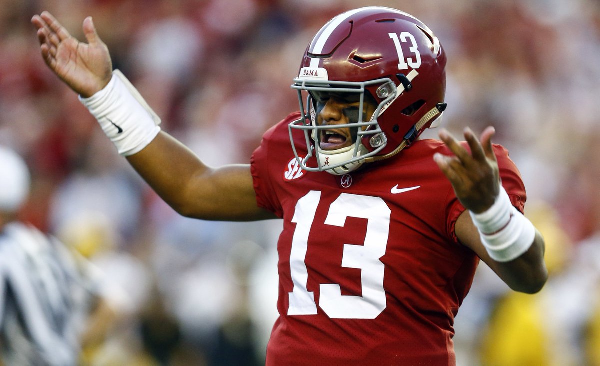 SECNetwork's tweet photo. Here’s the complete list of @AlabamaFTBL players with 6 TDs in a single game:

Tua Tagovailoa

*end of list* https://t.co/TLzqUjKFqS