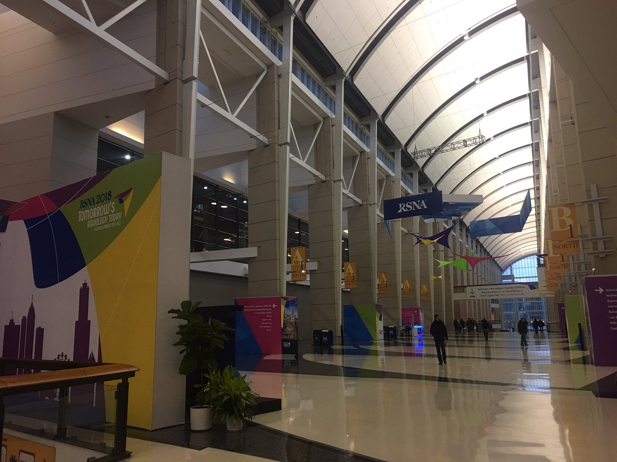Went to the AAPM/RSNA sessions today. New setup seems rather subdued. The lack of a physical program horrified me. Hoping for the best. #RSNA18