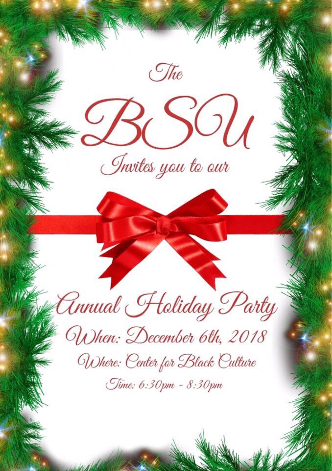 bsu_udel's tweet image. Join us in our annual philanthropic Adopt-A-Family Holiday Party on 12/6 @ the CBC 6:30pm-8:30pm! Wear your best (or worst) holiday sweater for the contest!