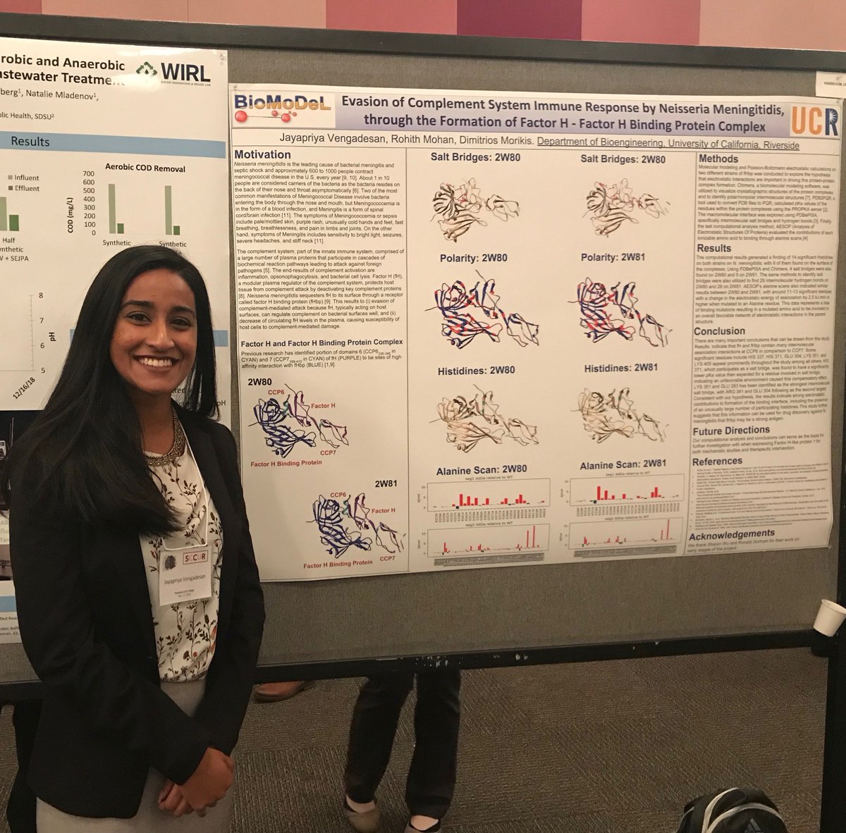 DimitriMorikis's tweet photo. Our #BioMoDeL @bournscollege @UCRiverside Bioengineering senior undergraduate student-researcher, Jaya Vengadesan, presented her work at the 2018 SCCUR (Southern California Conferences for Undergraduate Research) https://t.co/xd402UR5jg https://t.co/hJLKWjmlNL