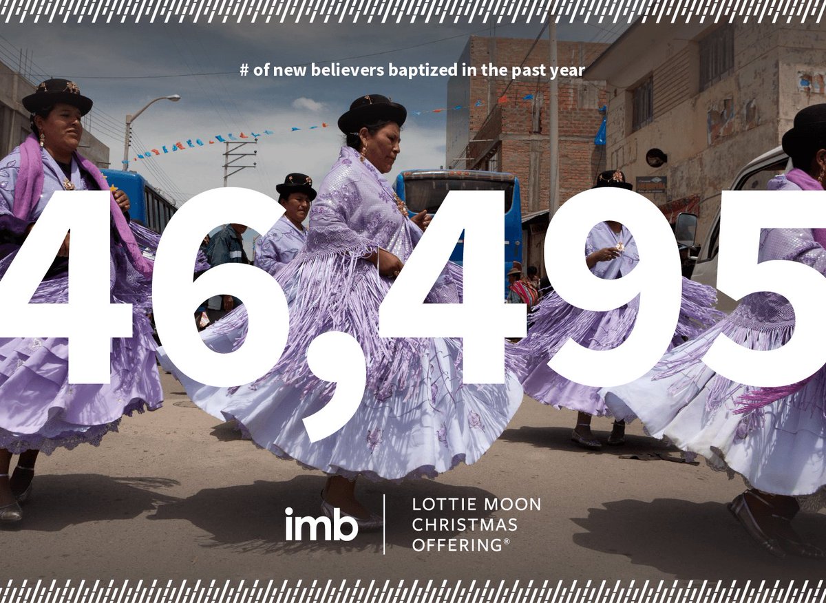 IMB_SBC's tweet photo. Because you gave to the Lottie Moon Christmas Offering, thousands of people have come to faith in Christ in the last year. #LMCO18 https://t.co/OYGfK2vALH