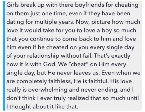 Wow. God loves us this much.