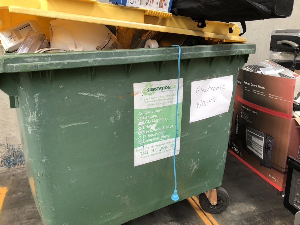yasgrigaliunas's tweet photo. Love that we could send a whole bunch of e-waste to our friends at @substation33 after our @WBGS_Global last weekend. Wonder what they’ll turn it into?#circulareconomy #ewaste #WBGS18 #Collaboration https://t.co/vDaylT5BQV