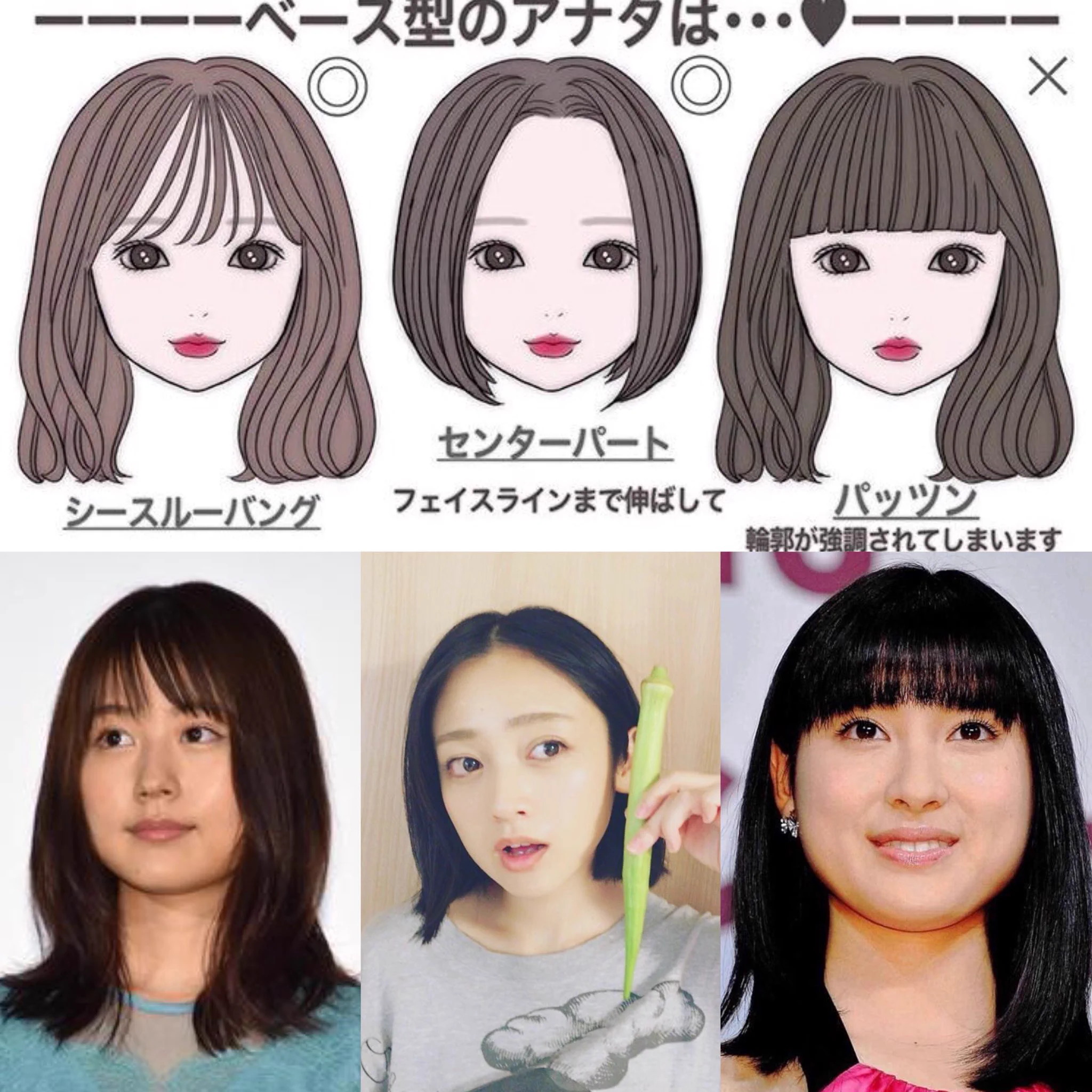 女子の顔型別の似合う髪型ってさ…ようは顔だよねww参考にならないww