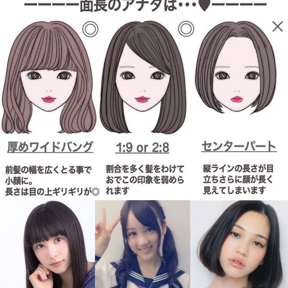 女子の顔型別の似合う髪型ってさ ようは顔だよね参考にならない 話題の画像プラス 女子の顔型別の似合う髪型ってさ ようは顔だよね参考にならない 話題の画像プラス