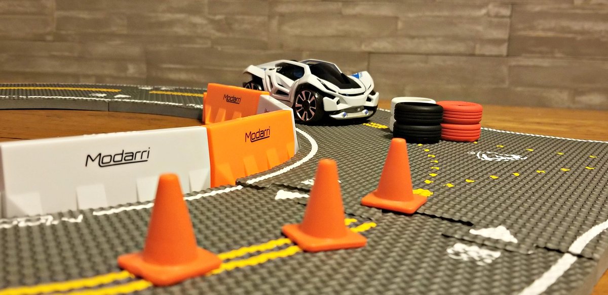 GeekDad248's tweet photo. The new @modarri_cars street style race track provides a great surface to enjoy the steering &amp; suspension mechanisms of these finger-driven toy cars. Enter to win a toy car + race track bundle: https://t.co/DlvH17KdGM #Modarri #Giveaway https://t.co/Ms7QuzALsr