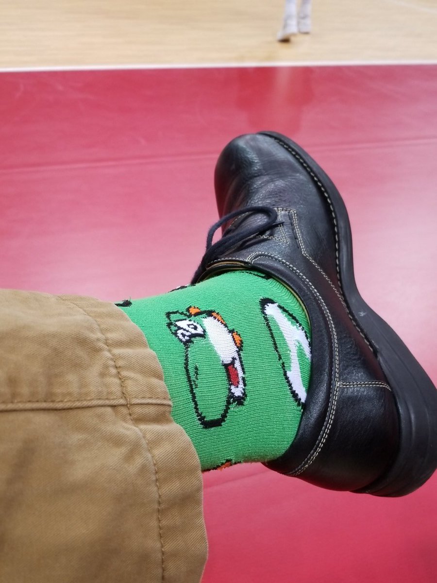 CoachBonetti's tweet photo. Last regular season match and just trying to remind everyone that it's just a game.... Like Yoshi! Have fun and let it FLY #DBATCG #gamedaysocks https://t.co/J8Hx8rAOPU