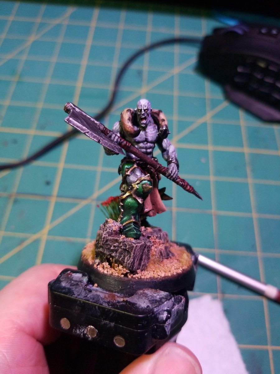 MoDungeons's tweet photo. Just finished Panak an upcoming NPC on our @watchMAL D&amp;D homebrew stream. So excited!
#dnd #dungeonsanddragons #40k #barbarian #goliath #pathfinder #dice #miniaturepainting https://t.co/d6LsXqbavj