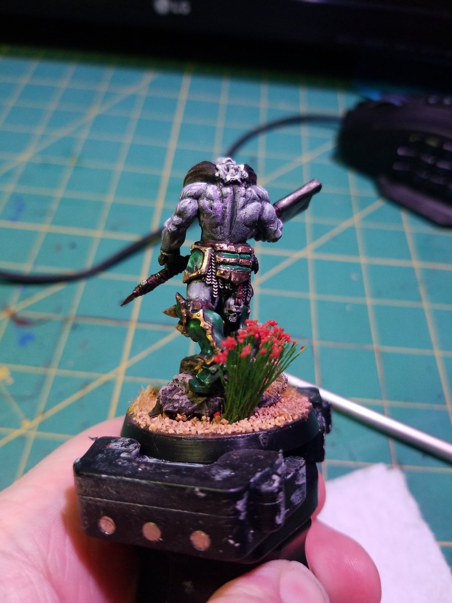 MoDungeons's tweet photo. Just finished Panak an upcoming NPC on our @watchMAL D&amp;D homebrew stream. So excited!
#dnd #dungeonsanddragons #40k #barbarian #goliath #pathfinder #dice #miniaturepainting https://t.co/d6LsXqbavj