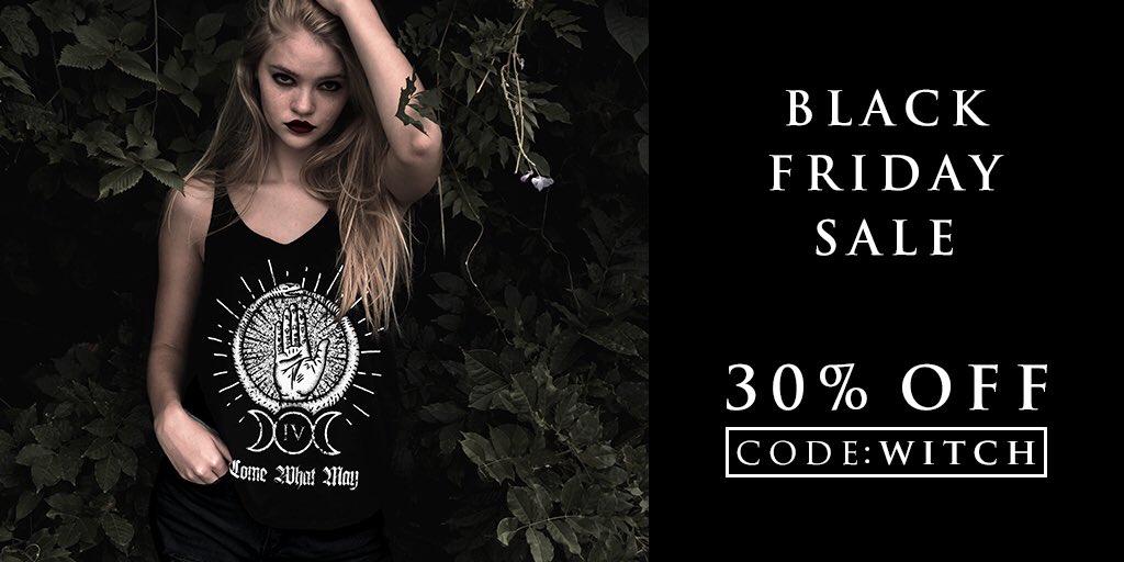 Black Friday is still going! Get 30% OFF YOUR PURCHASE with code WITCH at checkout. 

thefourthapparel.com

#blackfriday #blackfridaysale #yyc #yeg #yvr #yyz #occult #occultart #heavymetal #yycmusic #altapparel