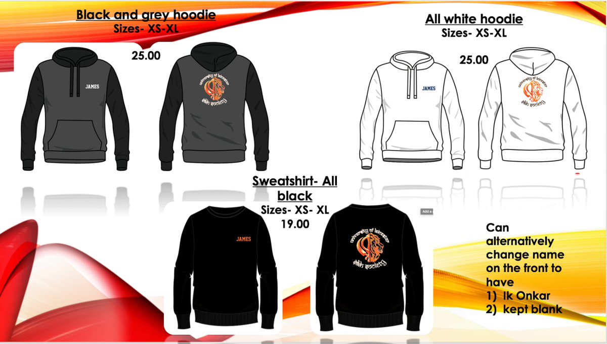 UOLSikhSoc's tweet photo. Sikh Society Merchandise 2018/19 is now live! 😊 Options to order will close December 16th 2018 so get it quick! 

LINK BELOW🔽🔽🔽
https://t.co/BokZqj5Sd5 https://t.co/XUa8e6OQUm