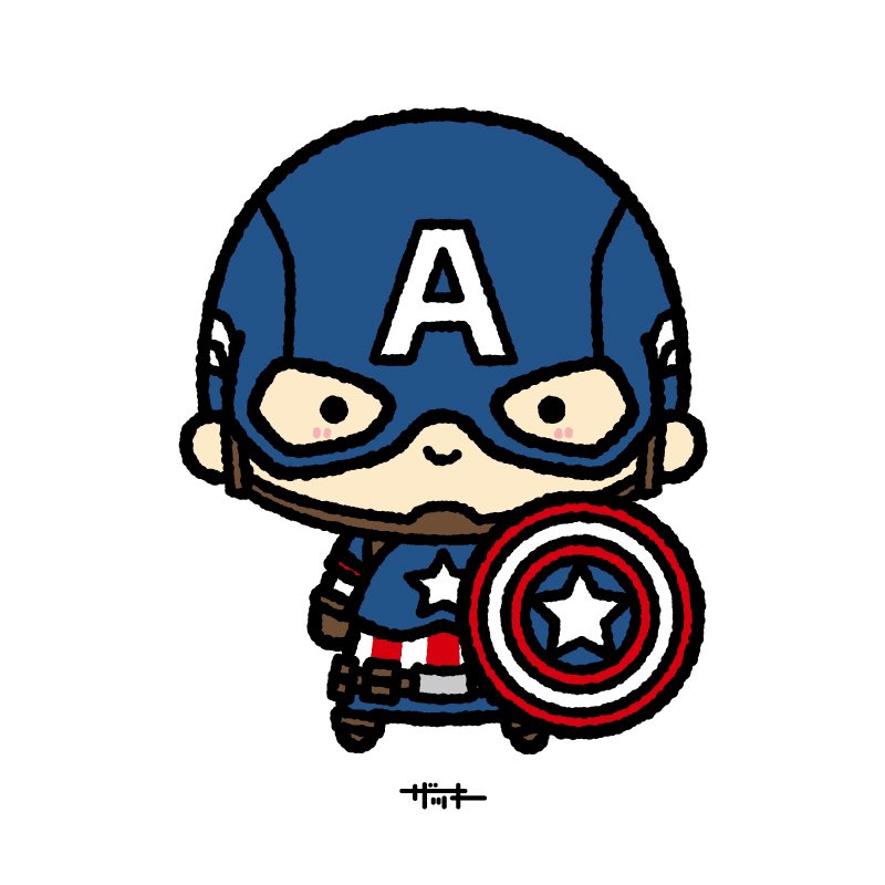 ざっきー キャプテン アメリカ描いてみた 頭身低くして描き直してみました ザキ絵 マーベル Marvel アベンジャーズ Avengersendgame キャプテンアメリカ Captainamerica 映画好きな人と繋がりたい 絵描きさんと繋がりたい イラスト