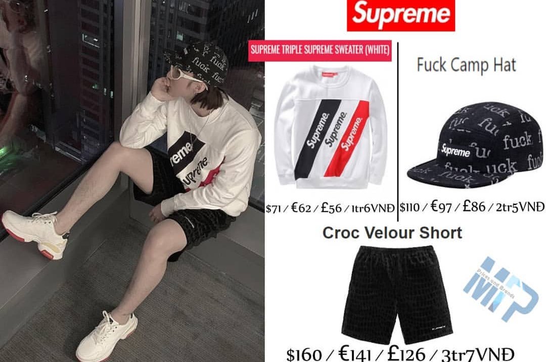 supreme croc velour shorts