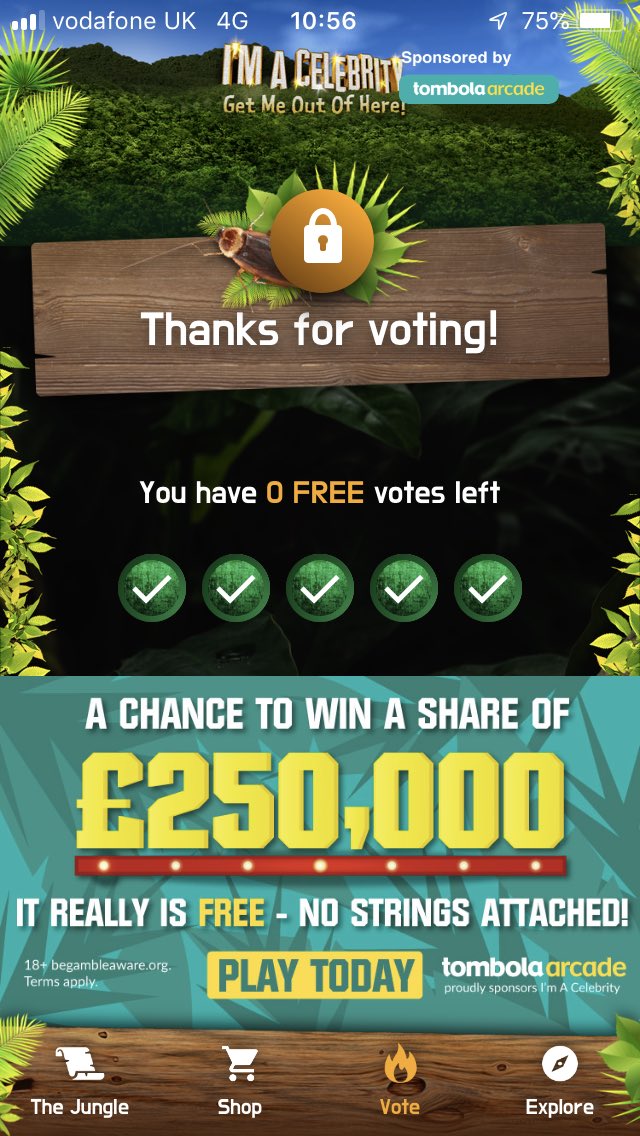 JosieSmithMedia's tweet photo. Fingers crossed for you @KateRobbins @EmAtack 🥰 We are all rooting for you @GoRadioDab Download the #ImACelebrity app. and VOTE‼️ #voteforemily https://t.co/xBsGU1tqIQ