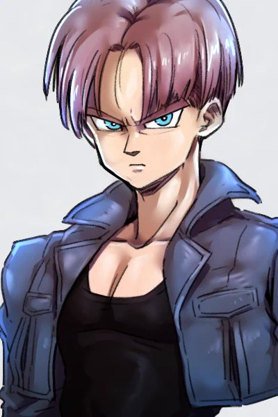 ('-`).。oO(くぅ…) #ドラゴンボール #トランクス 