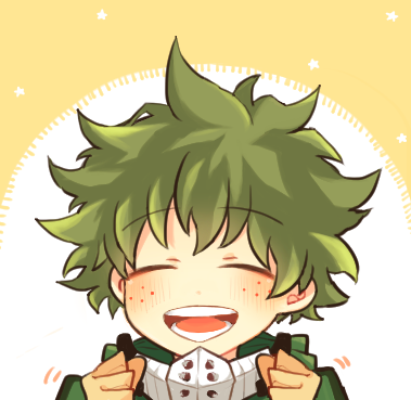 midoriya izuku 1boy male focus green hair closed eyes freckles open mouth solo  illustration images